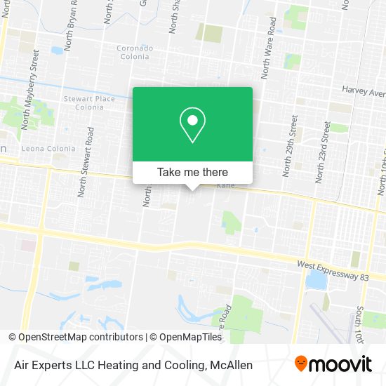 Air Experts LLC Heating and Cooling map