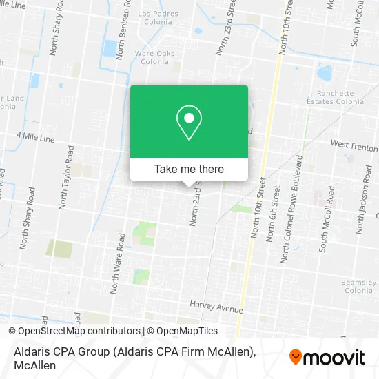 Mapa de Aldaris CPA Group (Aldaris CPA Firm McAllen)
