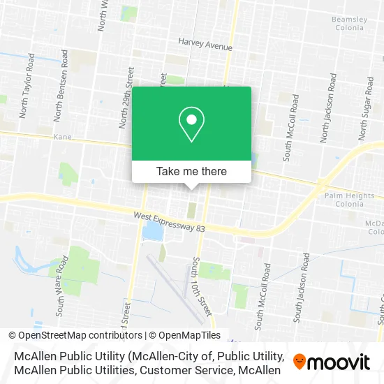 Mapa de McAllen Public Utility