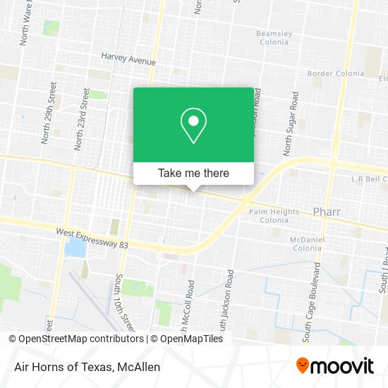 Air Horns of Texas map