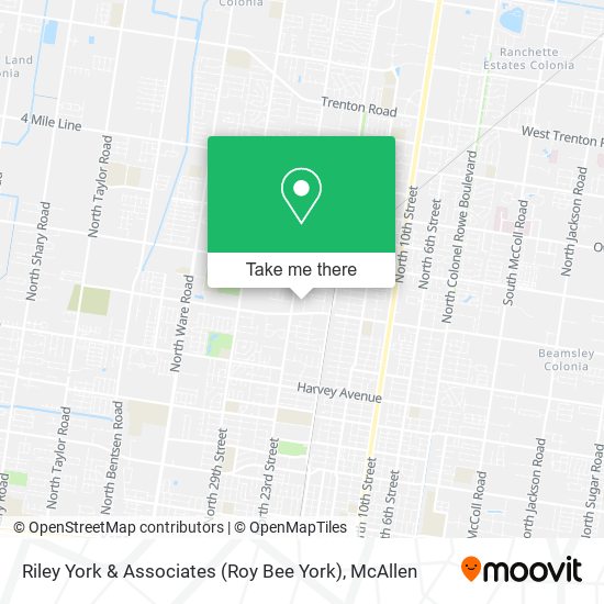 Mapa de Riley York & Associates (Roy Bee York)