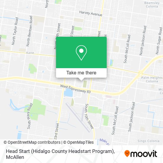 Mapa de Head Start (Hidalgo County Headstart Program)