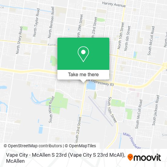 Mapa de Vape City - McAllen S 23rd