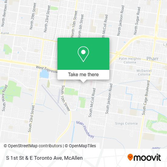 S 1st St & E Toronto Ave map