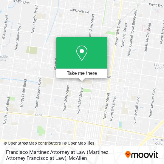 Francisco Martinez Attorney at Law map