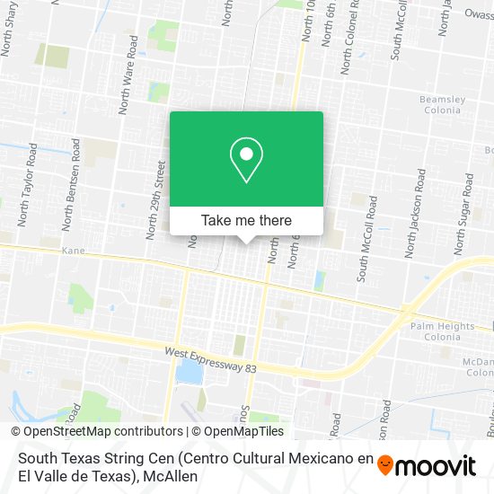 Mapa de South Texas String Cen (Centro Cultural Mexicano en El Valle de Texas)