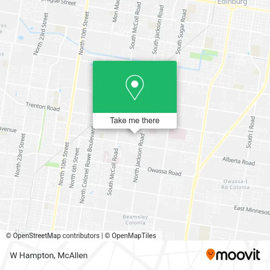 W Hampton map