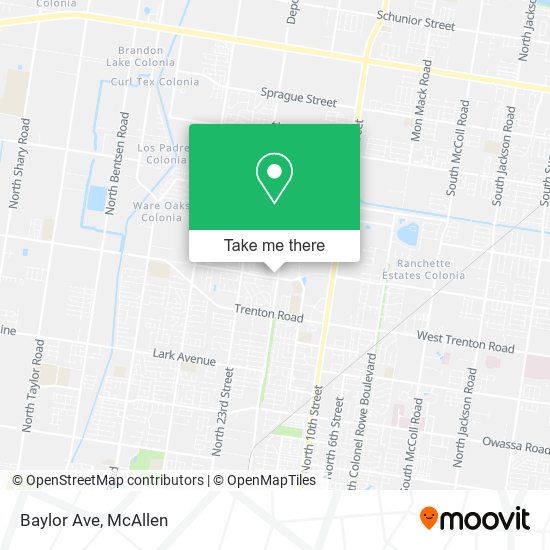 Baylor Ave map