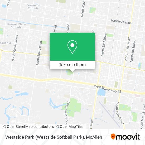 Mapa de Westside Park (Westside Softball Park)