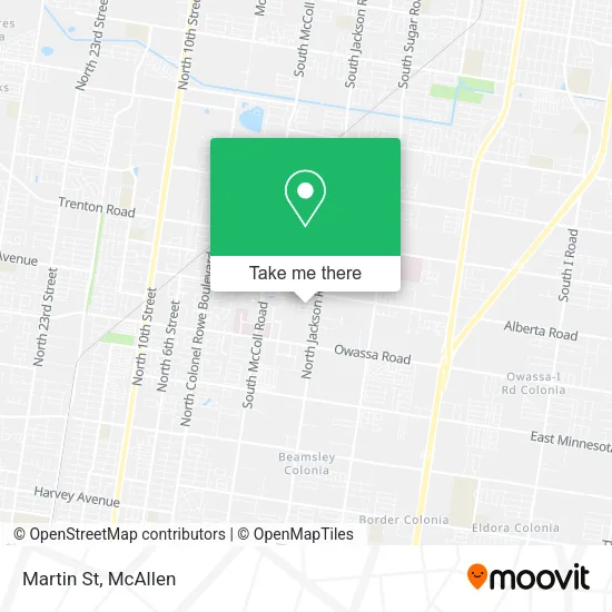 Martin St map