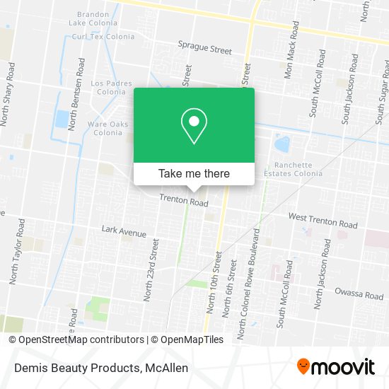 Demis Beauty Products map