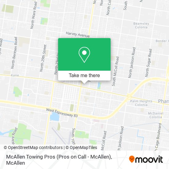 Mapa de McAllen Towing Pros (Pros on Call - McAllen)