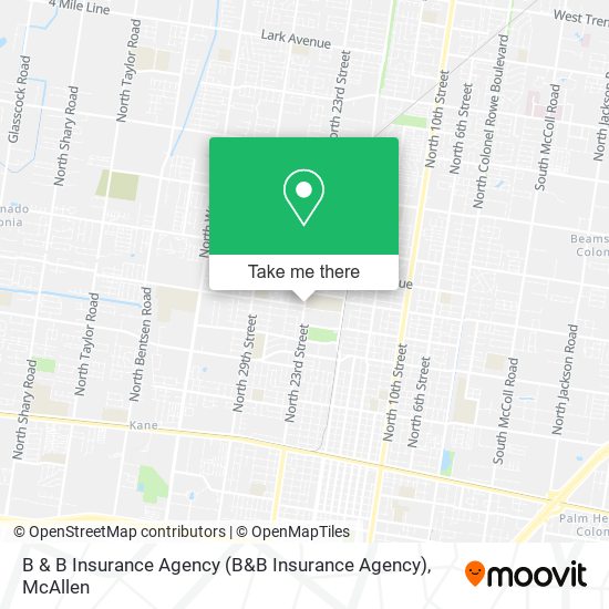 B & B Insurance Agency map