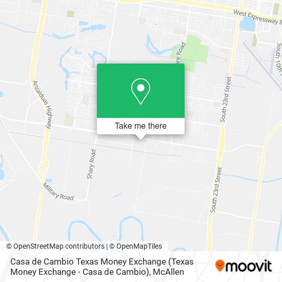 Casa de Cambio Texas Money Exchange map