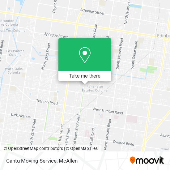 Cantu Moving Service map