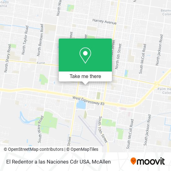 Mapa de El Redentor a las Naciones Cdr USA