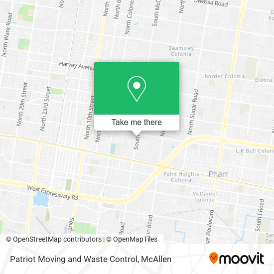 Patriot Moving and Waste Control map