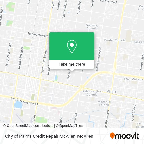 City of Palms Credit Repair McAllen map