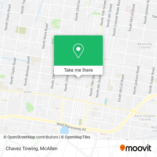 Chavez Towing map