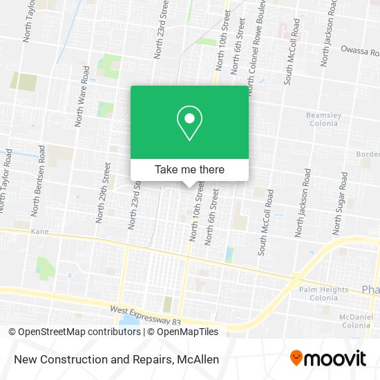 New Construction and Repairs map