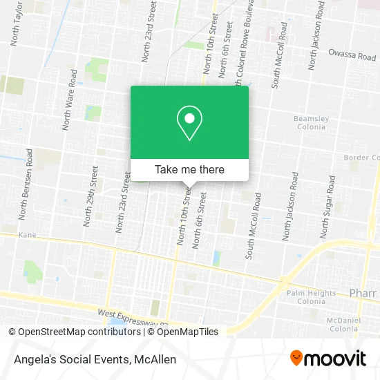 Angela's Social Events map