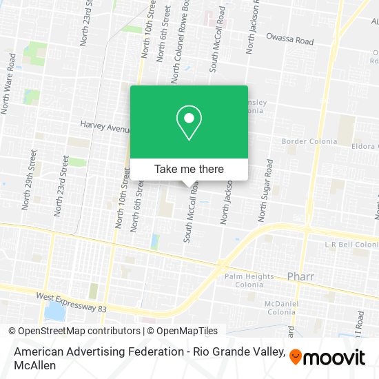 American Advertising Federation - Rio Grande Valley map
