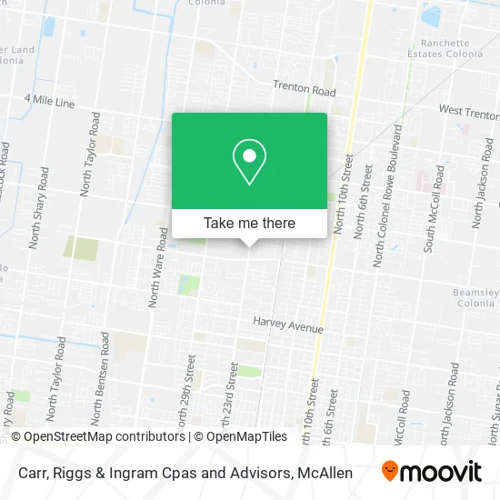 Carr, Riggs & Ingram Cpas and Advisors map