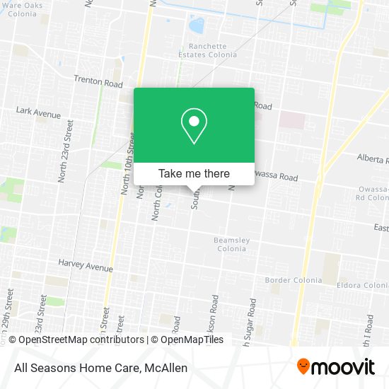 All Seasons Home Care map