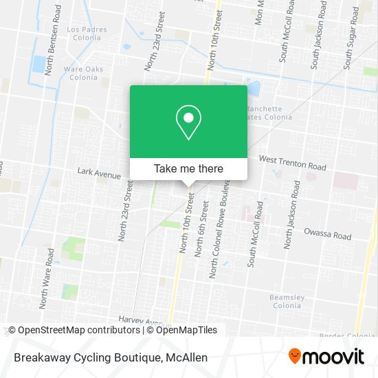 Breakaway Cycling Boutique map