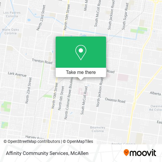 Affinity Community Services map
