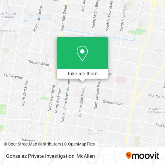 Gonzalez Private Investigation map