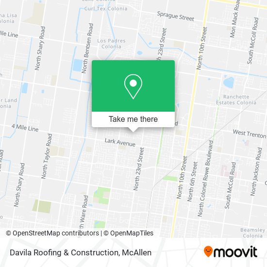 Davila Roofing & Construction map