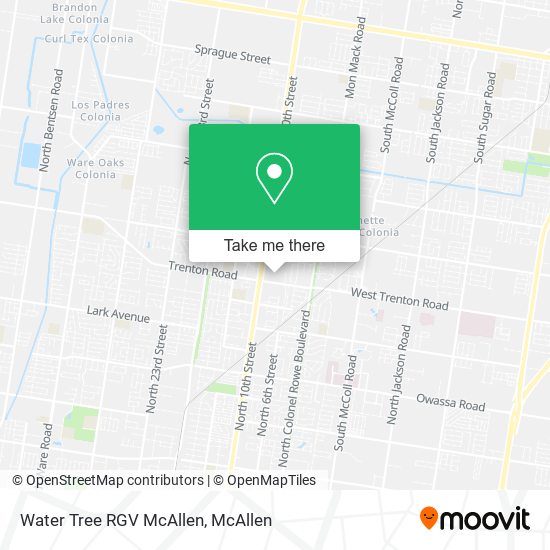 Water Tree RGV McAllen map