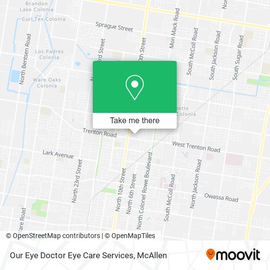 Our Eye Doctor Eye Care Services map