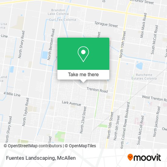 Fuentes Landscaping map