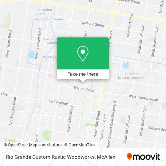 Rio Grande Custom Rustic Woodworks map