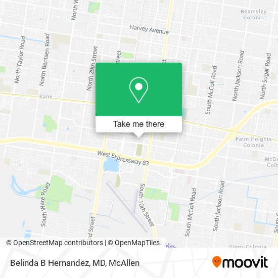 Belinda B Hernandez, MD map