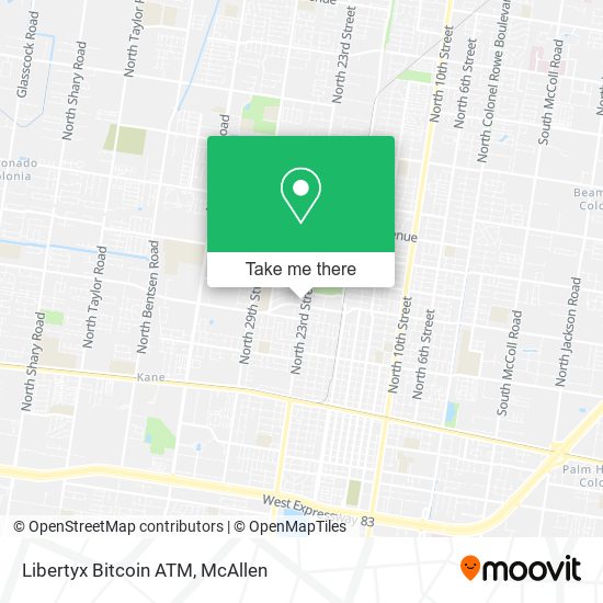 Mapa de Libertyx Bitcoin ATM