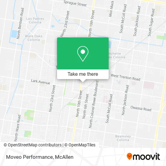 Moveo Performance map