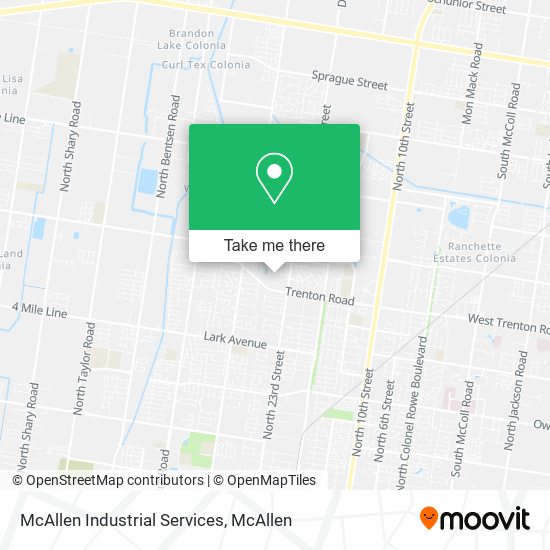 Mapa de McAllen Industrial Services