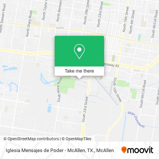 Mapa de Iglesia Mensajes de Poder - McAllen, TX.