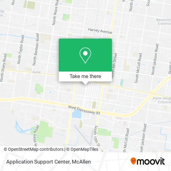 Application Support Center map