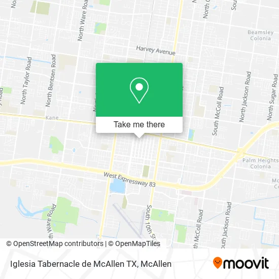 Mapa de Iglesia Tabernacle de McAllen TX