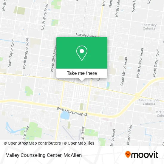 Valley Counseling Center map