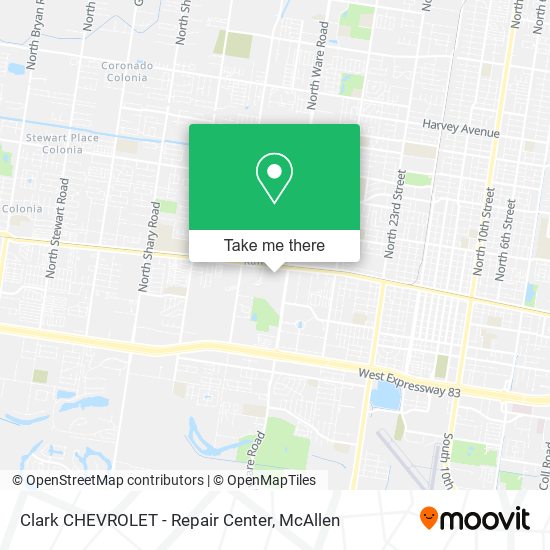 Clark CHEVROLET - Repair Center map