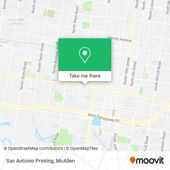 San Antonio Printing map