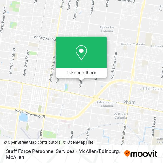 Staff Force Personnel Services - McAllen / Edinburg map