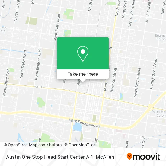 Austin One Stop Head Start Center A 1 map