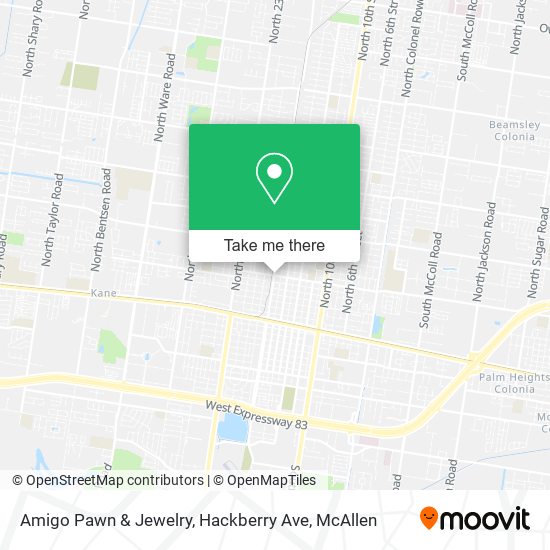 Amigo Pawn & Jewelry, Hackberry Ave map