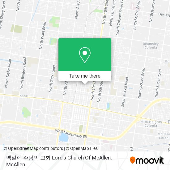 맥알렌 주님의 교회 Lord's Church Of McAllen map